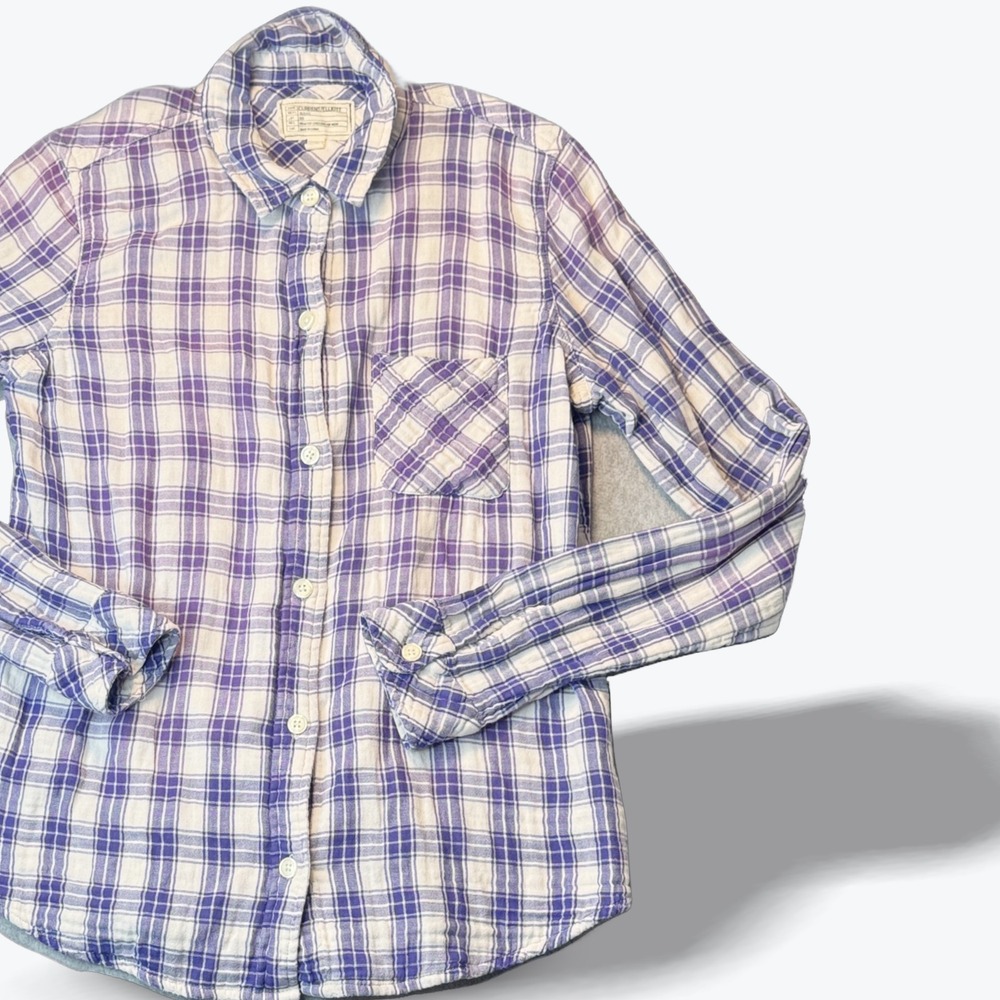 Current Elliott Boyfriend Flannel Gradient Purple Plaid Surfer Skates Womens 1